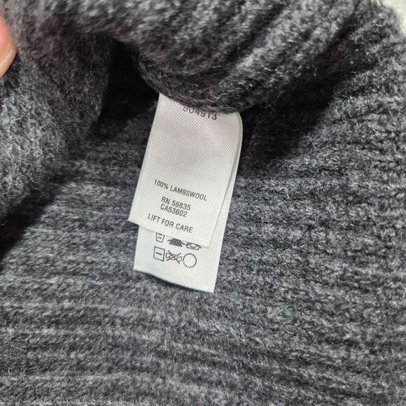 Cabelas Sweater Mens Large Gray Wool Ribbed Elbow Patch Hunting Pullover - Picture 4 of 8